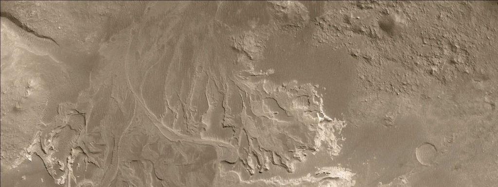 Mars: versteinertes Flußdelta Mars