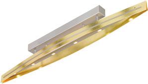 LED-STANDFLUTER 12-fl ammig, Nickel matt gebürstet/metall Gold, dimmbar, mit Schalter, Höhe ca. 185 cm, inkl.