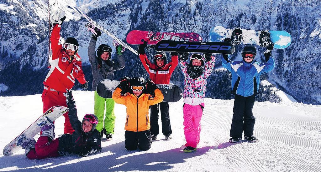 Gruppenunterricht Kurse von Montag bis Freitag; Wochenendkurse auf Anfrage; Gruppen ab 5 Personen; Spezialprogramm für kleinere Gruppen möglich Ski /Snowboard ohne Pistenpass 1 Halbtag 2 Halbtage