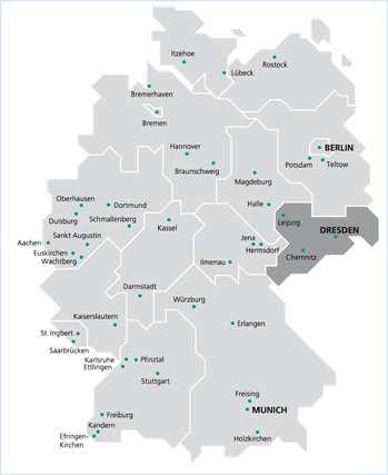 000 Mitarbeitern in ganz Deutschland Zentrale in München Jedes Institut hat eigene Schlüsselkompetenzen Jedes