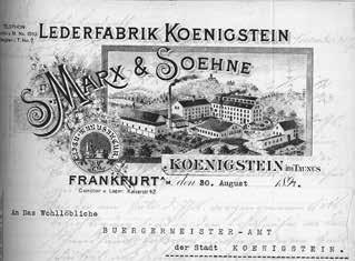 Jahre lang der größte Arbeitgeber am Ort. Im Jahr 1887 erwarb Salomon Marx, ein Kaufmann aus Frankfurt, die vormalige Talmühle, in der sich bereits eine Gerberei befunden hatte.