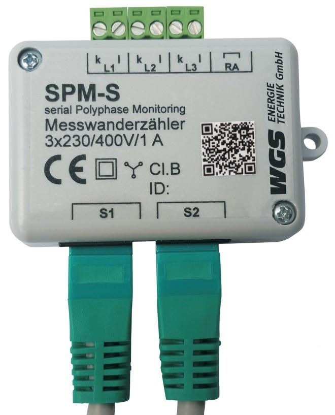 SPM-S/SPM-R Energie Messsystem Messwandlerzähler für Stromwandler oder Rogowski Spulen serial Polyphase Monitoring Kurzbeschreibung Der SPM Drehstrom Messwandlerzähler für Stromwandler oder Rogowski