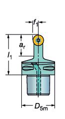 GENERL TURNNG External machining - Holders for positive basic-shape inserts Coromant Capto Schneidköpfe CoroTurn 107 Schraubspannsystem ußenbearbeitung Halter für Wendeschneidplatten mit positiver