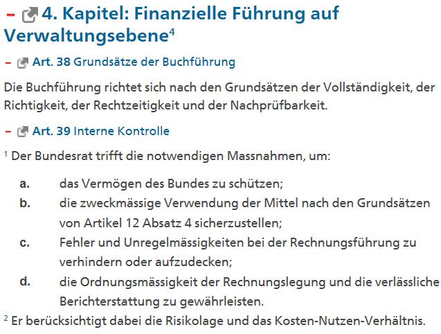ANHANG: Gesetzliche Grundlagen SKOS-Forum IKS Synthese (OR 728a sowie Bundesgesetz über den eidg. Finanzhaushalt (FHG) Art. 39): https://www.admin.