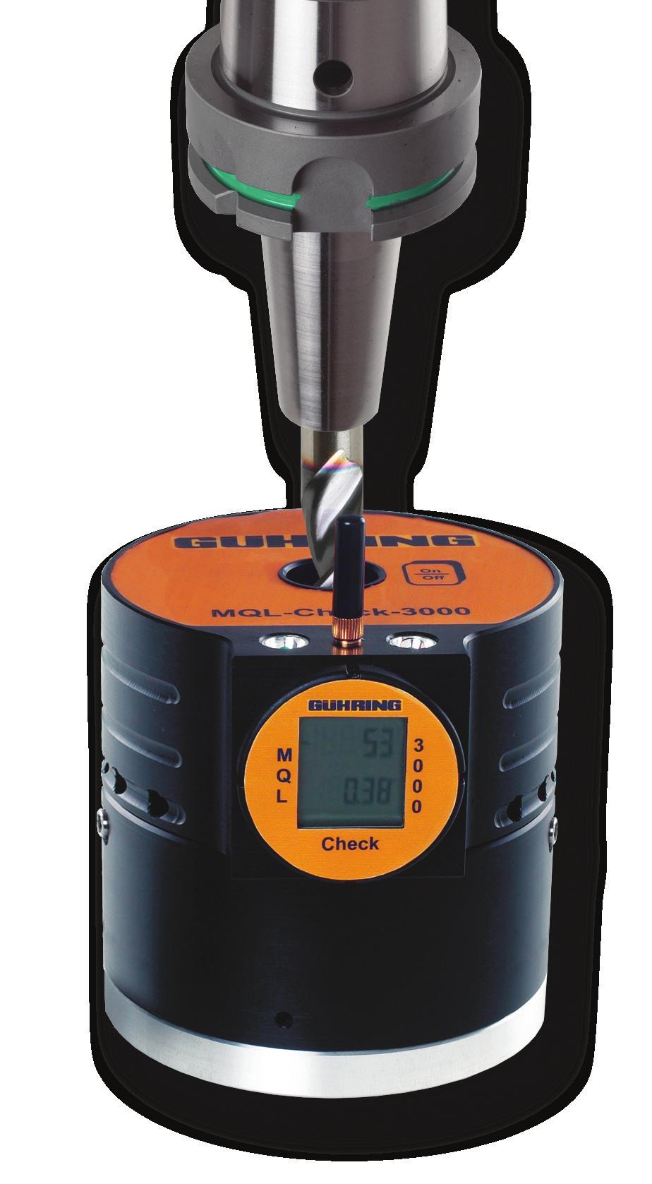 MQL-Check 3000 verschafft ÜbERbLIck Gerade bei der Minimalmengenschmierung kot es auf die optimale Zuführung der sehr geringen Schmierstoffmengen zur Werkzeugschneide an.
