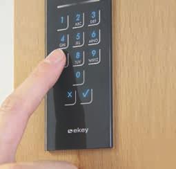 Dichtigkeit zum Einsatz. Elektroschloss (EAV3) Tür verriegelt automatisch beim Zuziehen. Öffnung über Zutrittskontrollsystem (z. B.