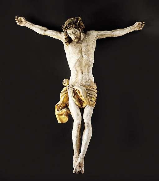 Schwebender Engel Holz geschnitzt, polychrom gefasst und teilweise vergoldet, H=52 cm CHF 1 200