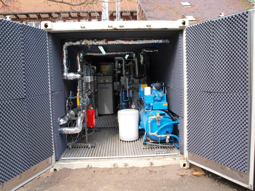 Container 1, Dampf-Luft-Erzeugung