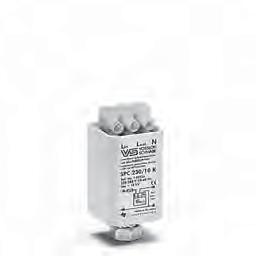 Leuchtenschutzbausteine SP 230/10 K Geeignet für Leuchten der Schutzklasse II Typ 3 Produkt Mit integrierter Temperatursicherung Abmessungen (LxBxH): 32x22x13 mm Anschluss: Drähte, massiv, Länge: 50