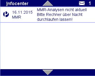 Infocenter Meldung für noch nicht gesendete MMR-Daten Mit Einführung der neuen MMR-Version 3.