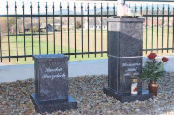 Urnensäulen Im Frühjahr dieses Jahres begann die Gemeinde mit der Umgestaltung des Friedhofseingangsbereiches in Markt Allhau sowie mit der Anlage von Urnengräber.