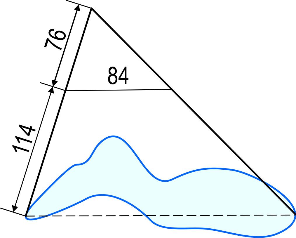 17 Berechne die Längenausdehnung des Sees (Maße in m). 18 Gib an, welche der rechtwinkligen Dreiecke ähnlich sind. 19 Ergänze die fehlenden Werte.