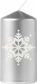 Schneeflocke Pillar candle snowflake 1050 3665 01 02 H 11 ø 6,0 6 Stück pieces weiß white 432 Karton boxes 4