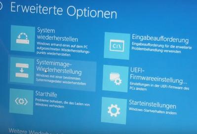 Selbstverständlich können nach Bedarf noch weitere persönliche Einstellungen durchgeführt werden. Bei Win10-Vorinstallation: Irgendwie ins BIOS gelangen ;-).