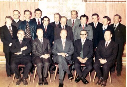 Gemeinderat 1973 1979 1. Reihe: Johann Kepplinger, Guglwald 10; Prof. Fritz Winkler, Schönegg 4; BH Dr. Wilhelm Blecha; Bgm. Andreas Kitzmüller, Guglwald 27, Franz Nimmervoll, Mühlholz 6 2.