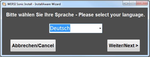 Die Musiksoftware wird beendet und das Installationsprogramm automatisch gestartet. 6.