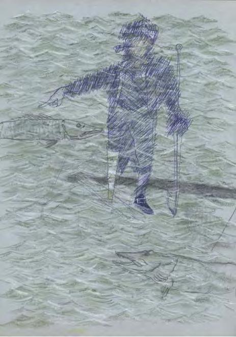 Anders Dickson»Captain of the Pike«, 2014 Aquarell, Bleistift,