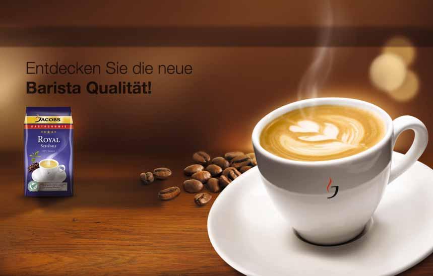 Mit den Jacobs Royal Varianten Schümli und Diplomat verstärkt das Unternehmen sein Sortiment an Premiumkaffees, die zu 100 % von Rainforest-Alliance- zertifizierten Farmen stammen.