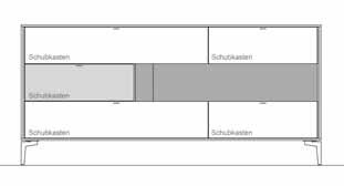 Slot sideboard 122 RE 5 Schubkästen (Innentiefe: 32,4 cm), Slot rechts Ausführung: Korpus Lack