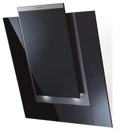 0 Schwarzes Glas und Edelstahl, 90 cm Kaminhaube im Küppersbusch INDIVIDUAL Design. Wahlweise pur in Schwarz oder mit Design-Kit.