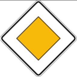 6 Kada na raskrsnici ili utoku naiđem na znak Prioritetna ulica, znači da imam prednost ispred vozila koja dolaze iz ostalih ulica desno ili levo.