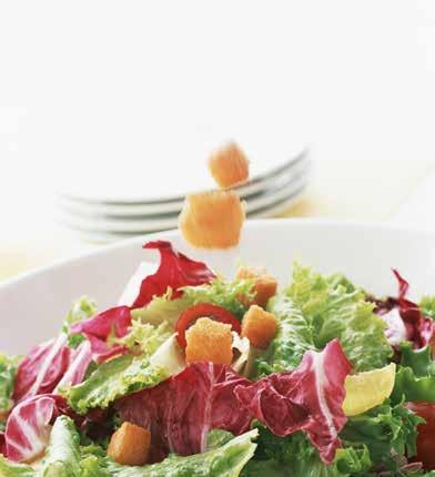 Marktfrische Salate Unsere Salate werden ausschließlich aus den frischesten Salaten der Saison zubereitet. Dressing nach Wahl: Balsamico, Joghurt, Essig-Öl oder French 20.