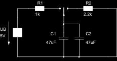 Literatur Aufgabe 2.16. Ein Kondensator C = 10 µf wird über einen Widerstand R = 20 kω an UB = 15 V aufgeladen. 1. Ladezeit 2. Gespeicherte Energie im Kondensator nach der Ladung 3.
