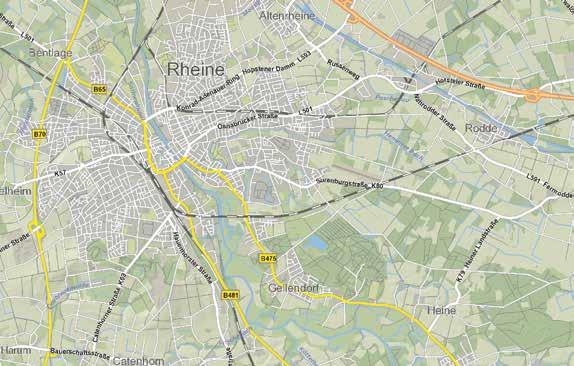 Karte 1 Kloster Bentlage 1 Naturzoo Rheine Gradierwerk 2 Falkenhof nur Güterverkehr Rheine: Treppe, Aufzug vorhanden Verleih, Reparatur und Bewachung, Am Hauptbahnhofe 6 48431 Rheine, Telefon: 05971
