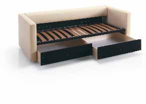SCHEDA TECNICA DIVANI LETTO ESTRAIBILE - TECHNICAL DETAILS FOR SOFA WITH EXTRACTIBLE SINGLE BEDS Reti e cassetti - Bedsprings and drawers - Sommiers et tiroirs - Bettrahmen und Schubladen SCHEDA