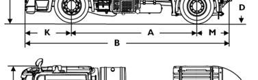Durchdrehradius hinten R 2 - - - - - 1860 - - Wendekreis - - - - - 14580 - - 1 Hubdach +45mm / Option Hochdach +625mm; 2 Sattelvormaß nach EG-Aufliegermaß; 3 Maß 1974 mm nach Mitte VA bis