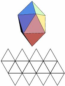 1/2-1/2-1/2 1/2-1/2 0 0-1/2- (2)/2 Polyeder J 16 Verlängerte fünfseitige Doppelpyramide engl. Elongated pentagonal dipyramid, franz.