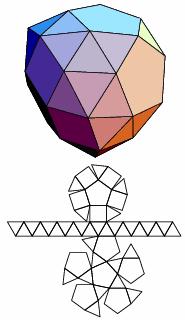 Polyeder J 47 Gedrehte fünfseitige Kuppelrotunde engl.: Gyroelongated pentagonal cupolarotunda, franz.
