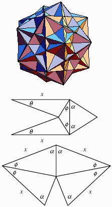 Oberfläche von A = (72-45 2) a² 8,3603897 a² In der Grafik "Wasserfall" stellt M.C.Escher einen Würfel 3-Verbund dar. Das Polyeder findet sich im linken, oberen Bereich des Holzschnittes.