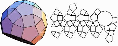 rhombicosidodecahedron J 75 Dreifachgedrehtes : Trigyrate