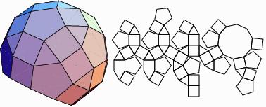 rhombicosidodecahedron J 77 Gedrehtes verkürztes :