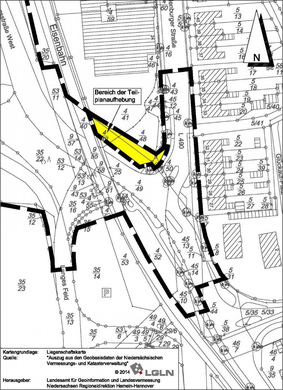 - 2 - Bebauungsplan Nr. 47 Entlastungsstraße Bad Salzdetfurth - West, Teilplanaufhebung M 1 : 1.000 Gesetzesbezüge Baugesetzbuch (BauGB) vom 23.9.2004 (BGBl. I Seite 2414) - zuletzt geändert am 20.11.