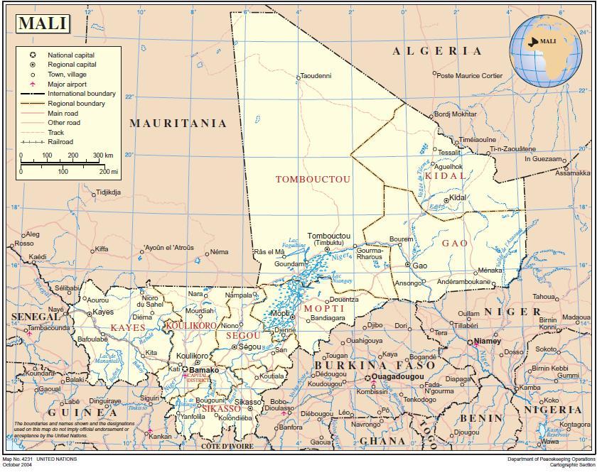 5 Karte Mali SFH-Publikationen zu afrikanischen Herkunftsländern von Flüchtlingen finden Sie unter www.fluechtlingshilfe.