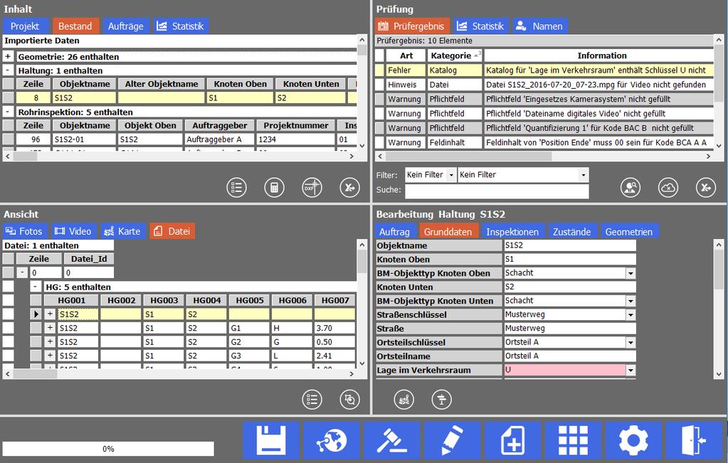 3 I.V.E PRO - XML in lesbarer Form Mit I.V.E PRO sehen Sie Ihre Inspektionsdaten in einem neuen Licht. Verschiedene M150- und ISYBAU-Formate werden erkannt. Fordern Sie I.V.E PRO auf, Syntax und Inhalt der Daten nach Vorgaben der Regelwerke zu überprüfen.