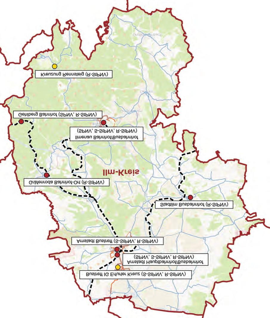 Nahverkehrsplan Ilm-Kreis 2014-2019 Blatt 1 von 1 Anlage 7: Verknüpfungspunkte im Ilm-Kreis Strecken des: Regionalen StPNV