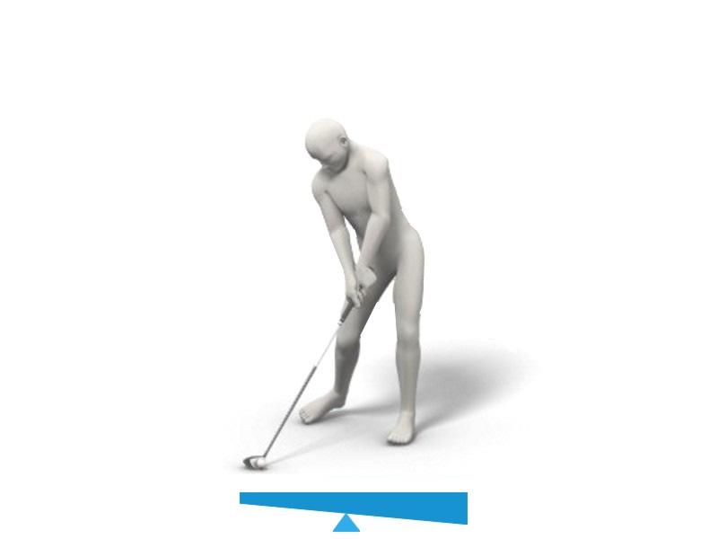 Treffpunkt Impact - Es beginnt die Einleitung des optimierten biomechanischen en Block Drehen des Körpers zum Ziel.
