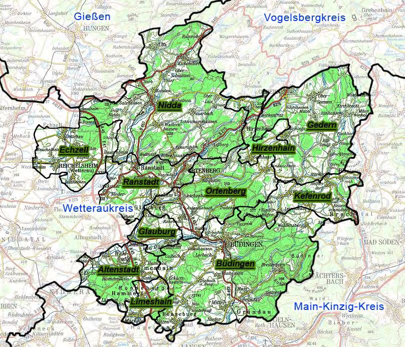 REGION MIT WEITBLICK Integriertes Regionales Entwicklungskonzept für die Region Oberhessen 7 1 Gebietsanalyse 1.