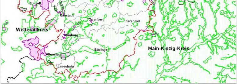 Tabelle 14: Schutzgebiete (Auswahl) und bedeutende Biotoptypen und Landschaftsstrukturen Natura 2000-Nr. Gebiet Größe in ha 5420-304 Laubacher Wald (überwiegend Kreis Gießen) 9.