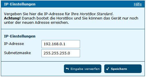 6.2 DHCP-Server 100 Abbildung 6.2: IP-Einstellungen Tragen Sie im Feld IP-Adresse die gewünschte IP-Adresse und im Feld Subnetzmaske dem Wert für die Subnetzmaske ein.