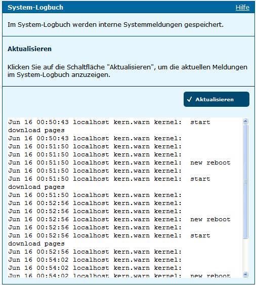 7.6 System-Logbuch 145 7.6 System-Logbuch Im System-Logbuch werden interne Systemmeldungen gespeichert.