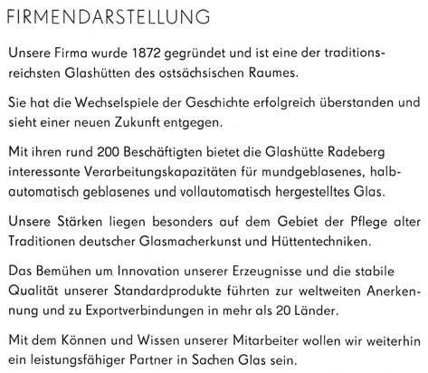 Abb. 2015-2/43-01 Sächsische Glashütte Radeberg kennen zu lernen.