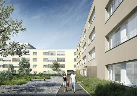 Römergarten Cluster III Kaiseraugst Wohnüberbauung mit 55 Wohnungen nach MINERGIE-Standard.