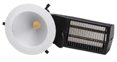 LED Einbauleuchten Downlight DOWNLIGHT RIDL 25W QUER LED RIDL 25W QUER 1 x 25 Watt LED-Reflektor Downlight integriertes Stabkühlungssystem 45 Abstrahlungswinkel Ersetzt CFL 2x 26 Watt