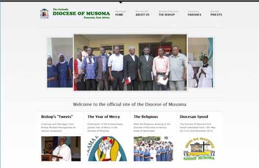 6 Partnerschaft mit Tansania Welcome to the official site of the Diocese of Musoma Diese freundliche Begrüßung fällt als erstes auf, wenn man die neu erstellte Homepage der Diözese Musoma besucht.