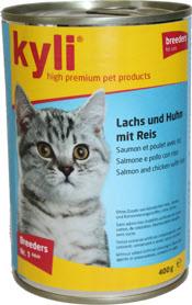 high premium-nassfutter für anspruchsvolle Katzen mit Taurin kyli Nassfutter ist in 100g Pouches, in 6