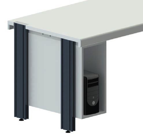 Metallsegmentgriff oder seitliche Griffleiste (Design). Türe für PC-Container 43.3 M.